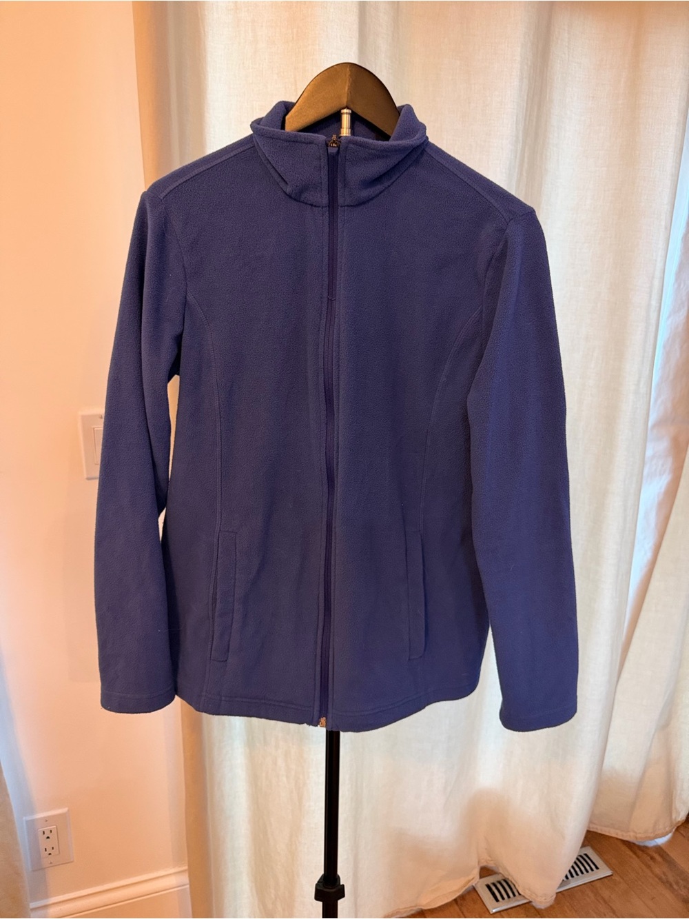 Lands' End Girls' Deep Purple Full-Zip Puffer Jacket